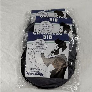 Grooming Bib for Beard Care Lot of 4 Black Bathroom Clean Tidy